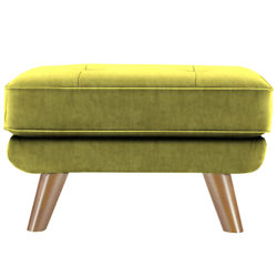 G Plan Vintage The Fifty Three Footstool Velvet Cactus